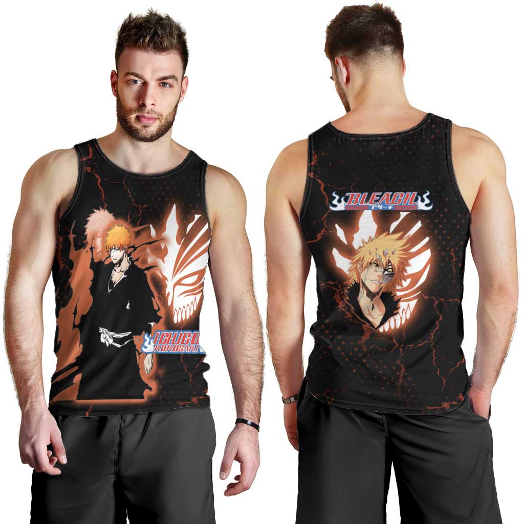 Ichigo Kurosaki Bleach Men Tank Top Fiery Anime Grunge Aesthetic