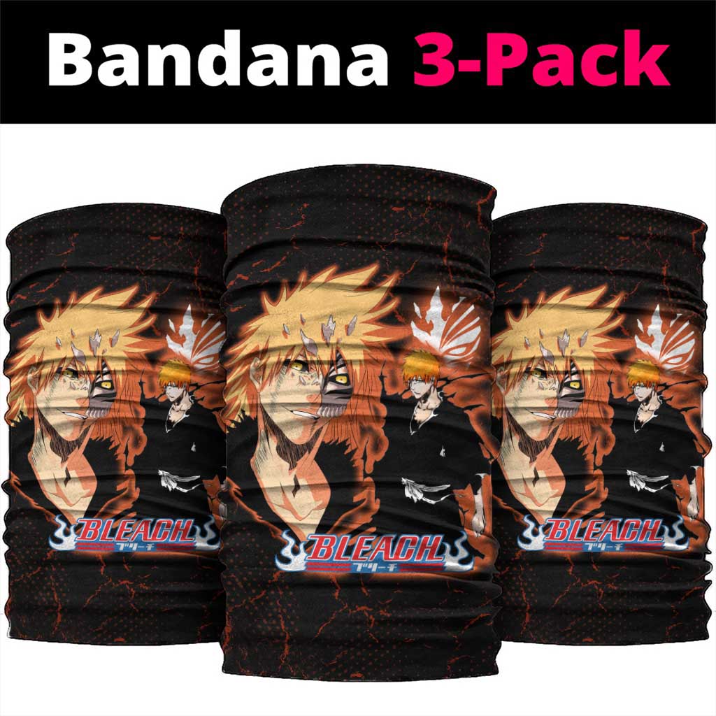 Ichigo Kurosaki Bleach Neck Gaiter Fiery Anime Grunge Aesthetic