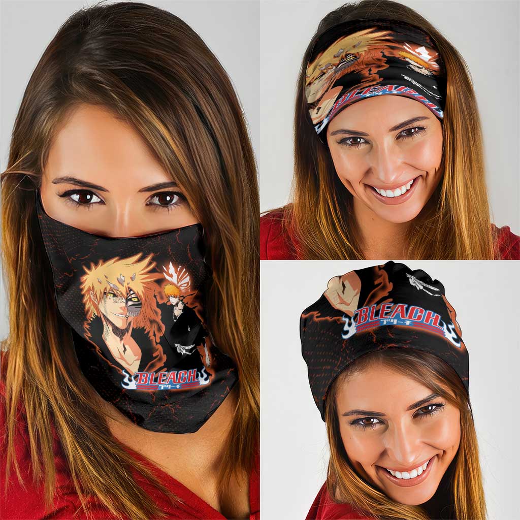 Ichigo Kurosaki Bleach Neck Gaiter Fiery Anime Grunge Aesthetic