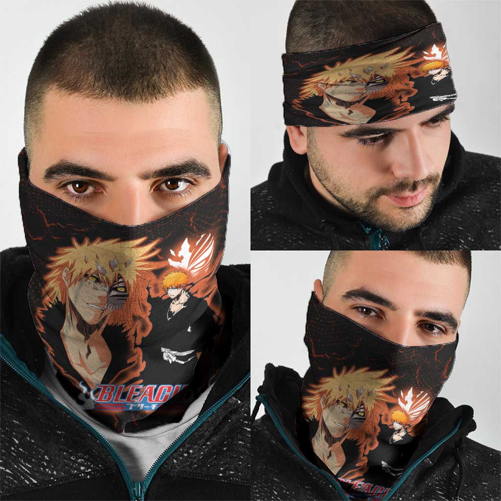 Ichigo Kurosaki Bleach Neck Gaiter Fiery Anime Grunge Aesthetic