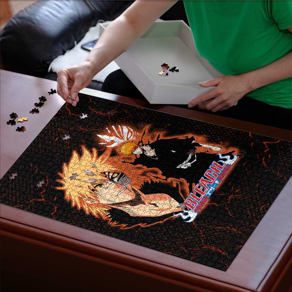 Ichigo Kurosaki Bleach Puzzle Fiery Anime Grunge Aesthetic