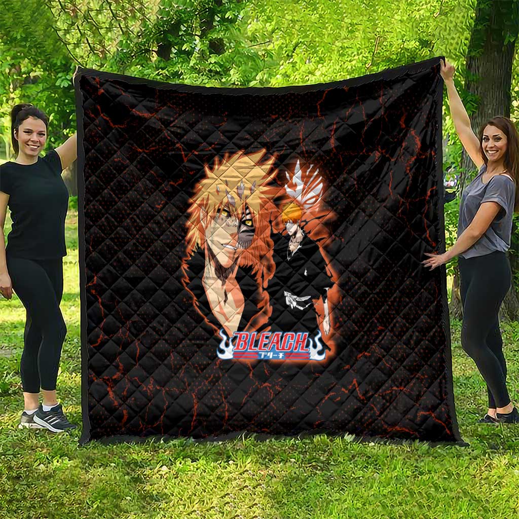 Ichigo Kurosaki Bleach Quilt Fiery Anime Grunge Aesthetic