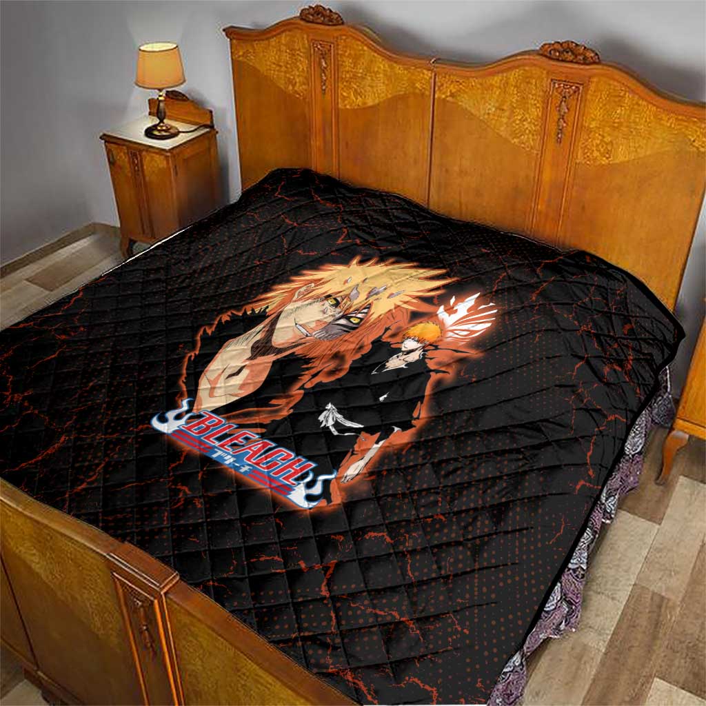Ichigo Kurosaki Bleach Quilt Fiery Anime Grunge Aesthetic