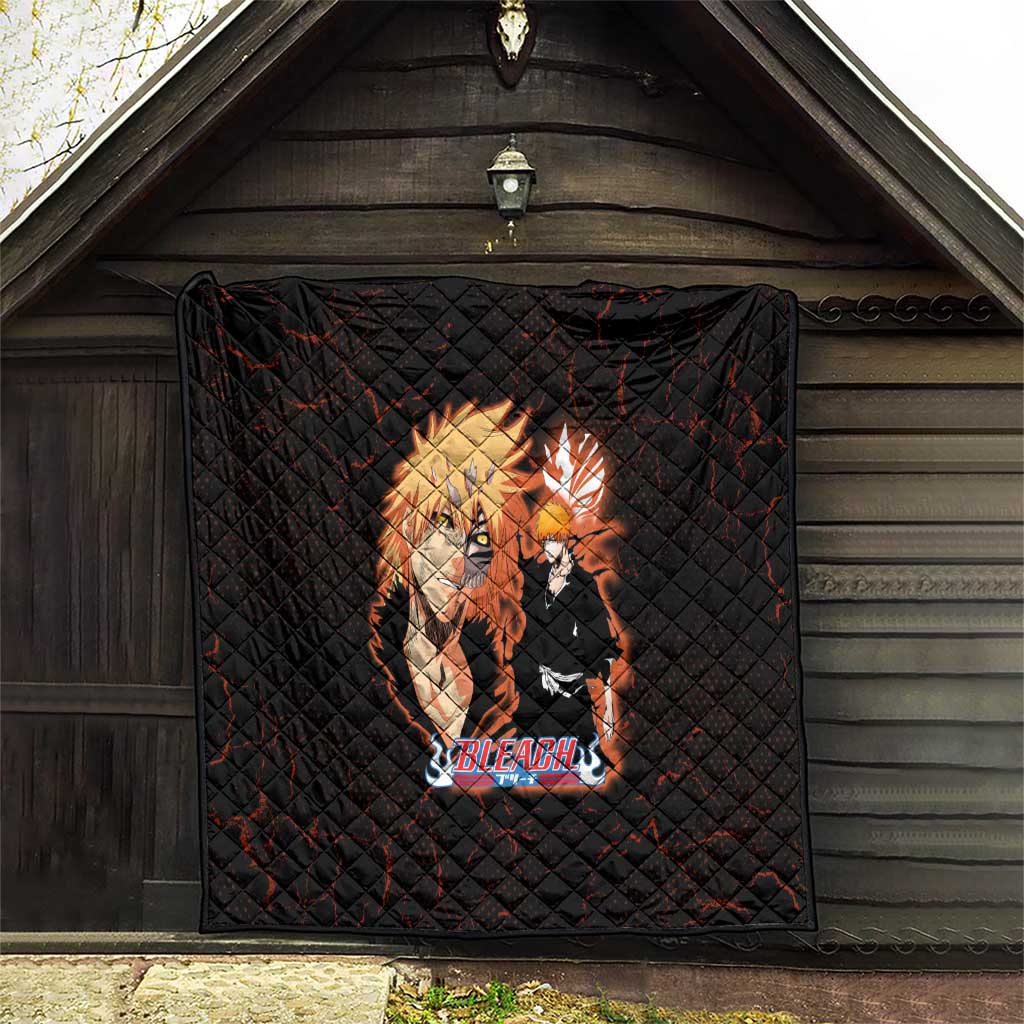 Ichigo Kurosaki Bleach Quilt Fiery Anime Grunge Aesthetic