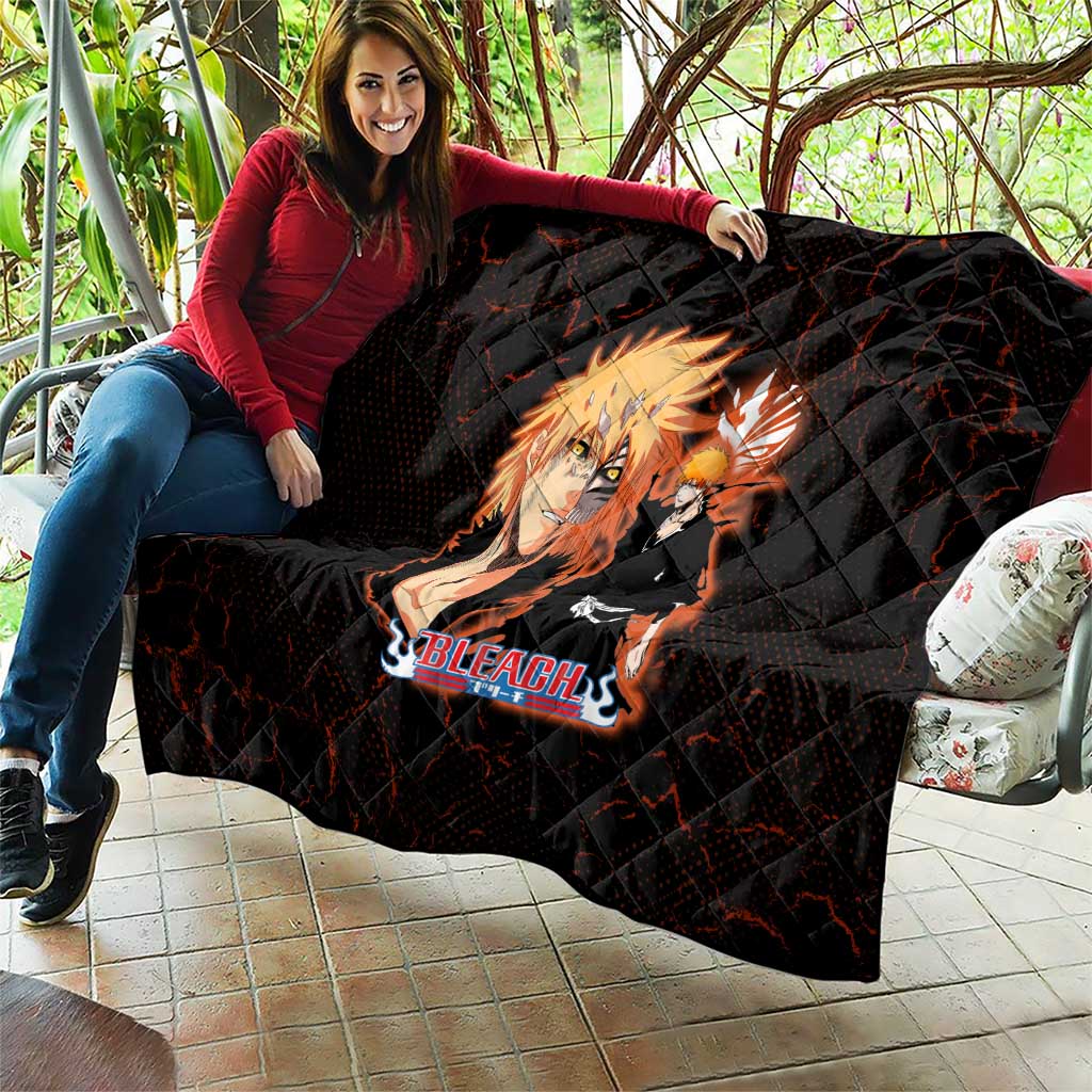 Ichigo Kurosaki Bleach Quilt Fiery Anime Grunge Aesthetic