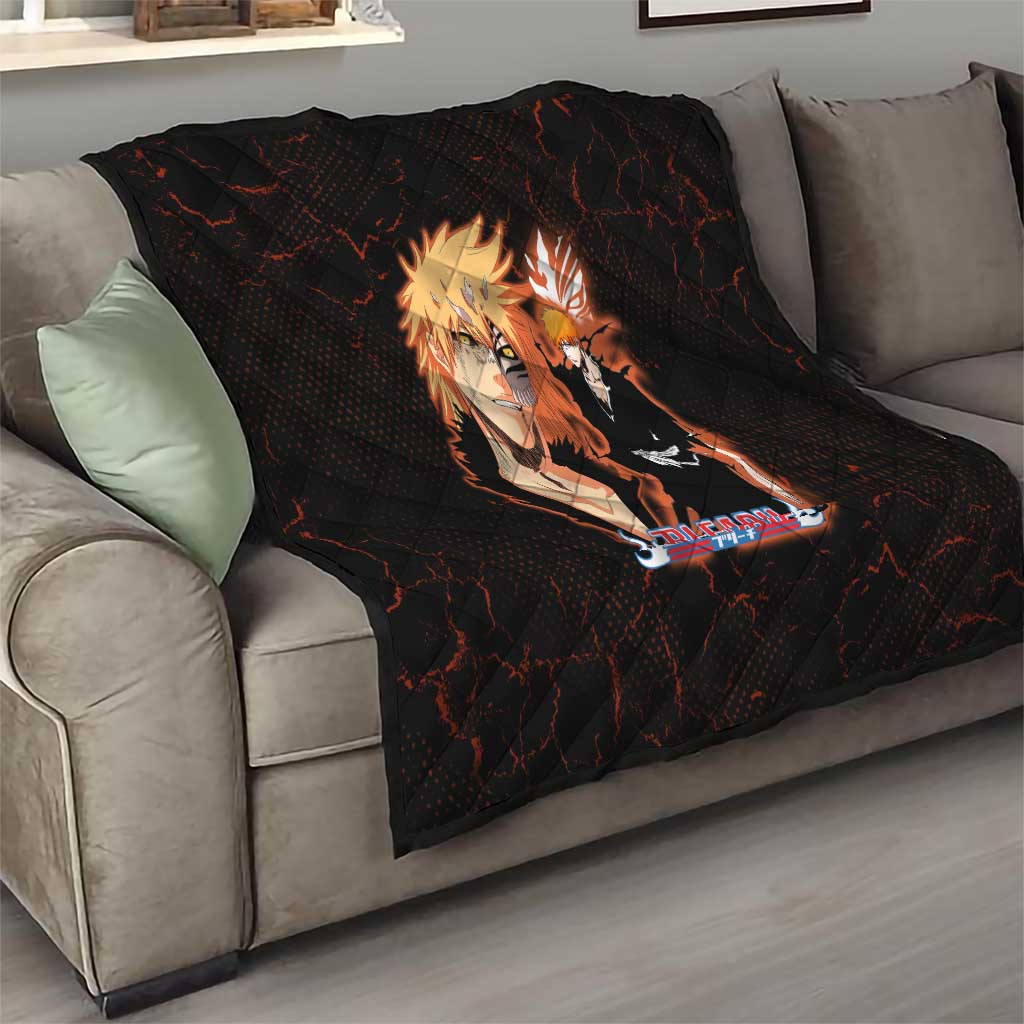 Ichigo Kurosaki Bleach Quilt Fiery Anime Grunge Aesthetic