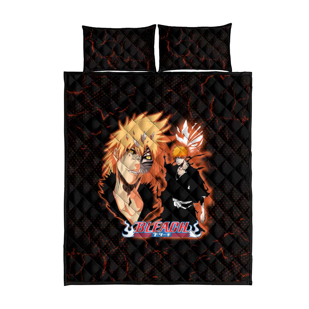 Ichigo Kurosaki Bleach Quilt Bed Set Fiery Anime Grunge Aesthetic