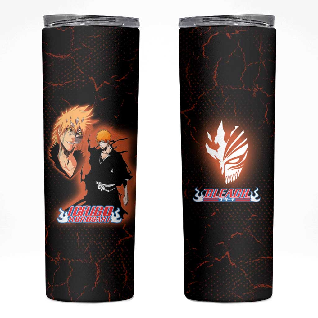 Ichigo Kurosaki Bleach Skinny Tumbler Fiery Anime Grunge Aesthetic
