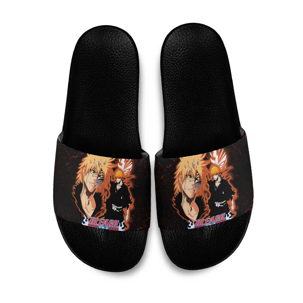 Ichigo Kurosaki Bleach Slide Sandals Fiery Anime Grunge Aesthetic