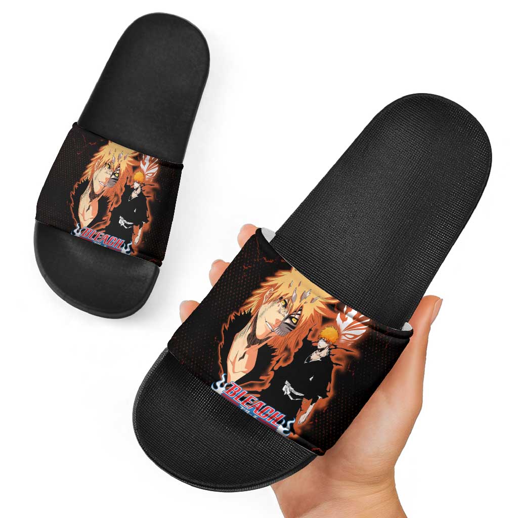 Ichigo Kurosaki Bleach Slide Sandals Fiery Anime Grunge Aesthetic