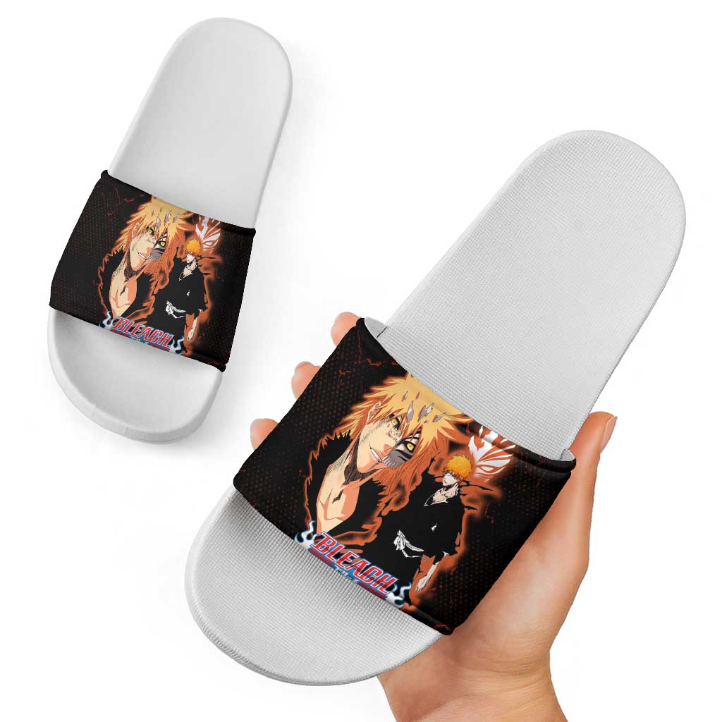 Ichigo Kurosaki Bleach Slide Sandals Fiery Anime Grunge Aesthetic