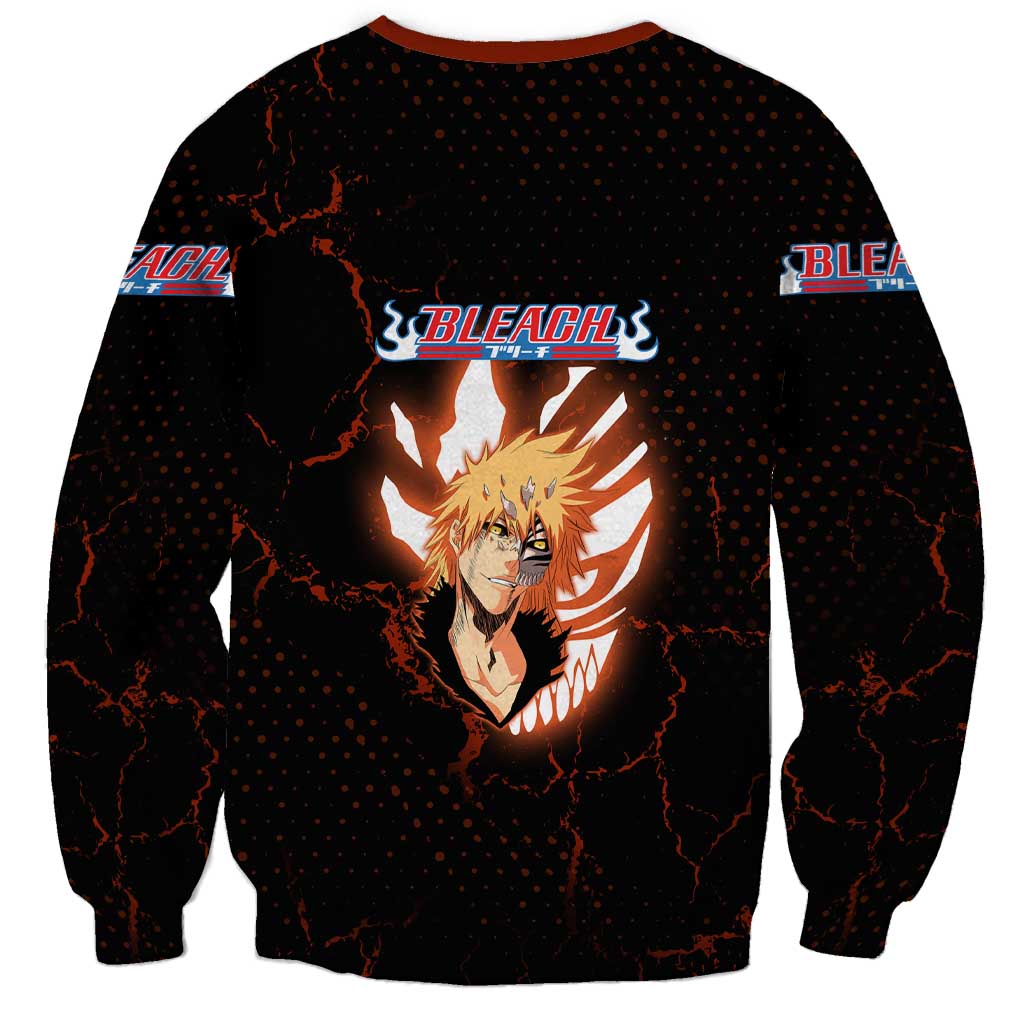 Ichigo Kurosaki Bleach Sweatshirt Fiery Anime Grunge Aesthetic
