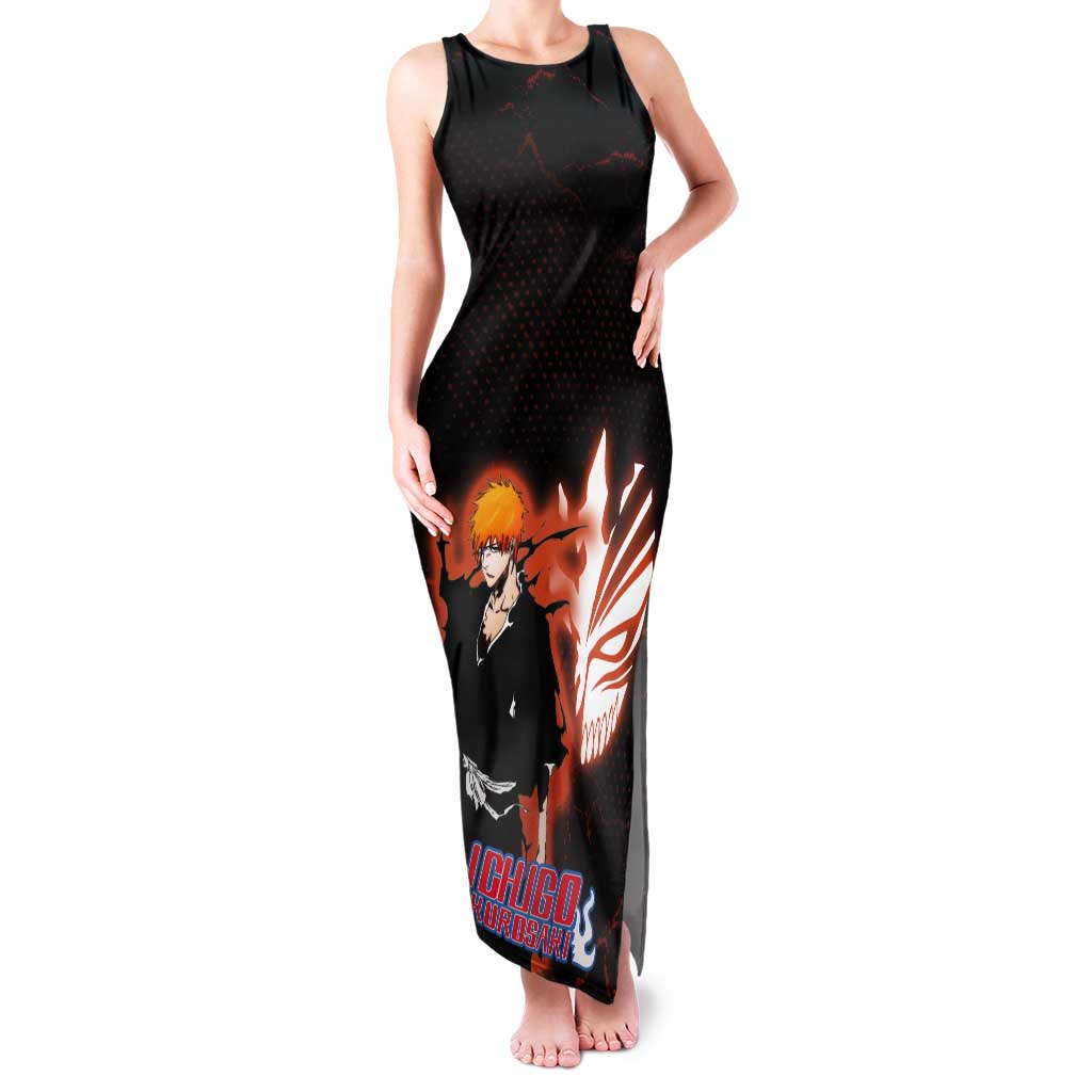 Ichigo Kurosaki Bleach Tank Maxi Dress Fiery Anime Grunge Aesthetic