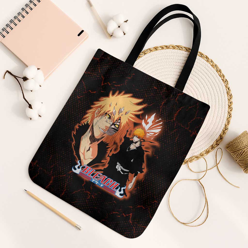 Ichigo Kurosaki Bleach Tote Bag Fiery Anime Grunge Aesthetic