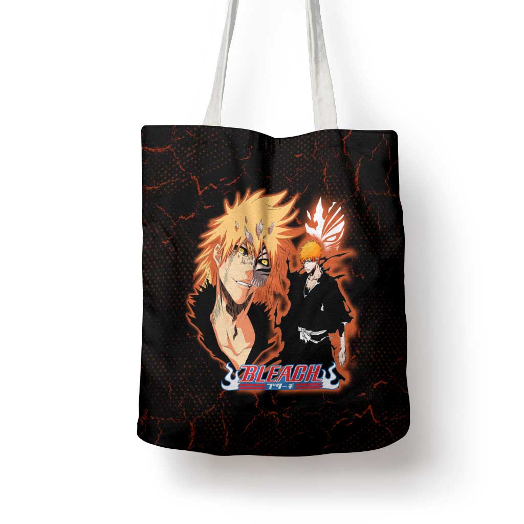 Ichigo Kurosaki Bleach Tote Bag Fiery Anime Grunge Aesthetic