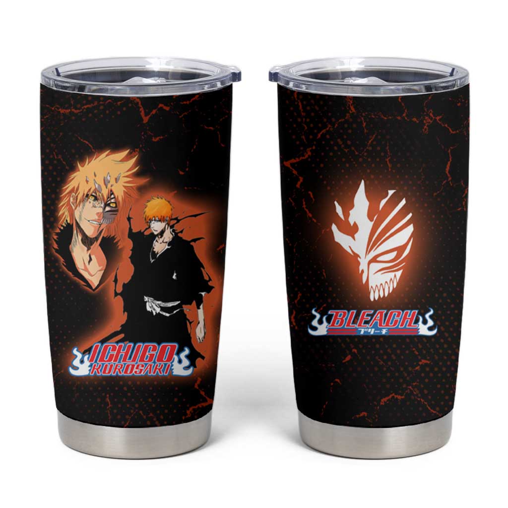 Ichigo Kurosaki Bleach Tumbler Cup Fiery Anime Grunge Aesthetic