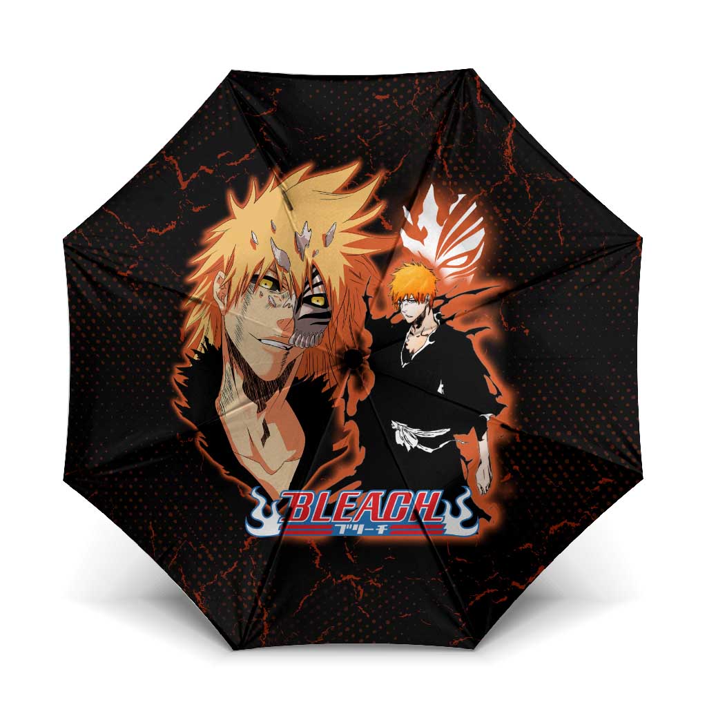 Ichigo Kurosaki Bleach Umbrella Fiery Anime Grunge Aesthetic