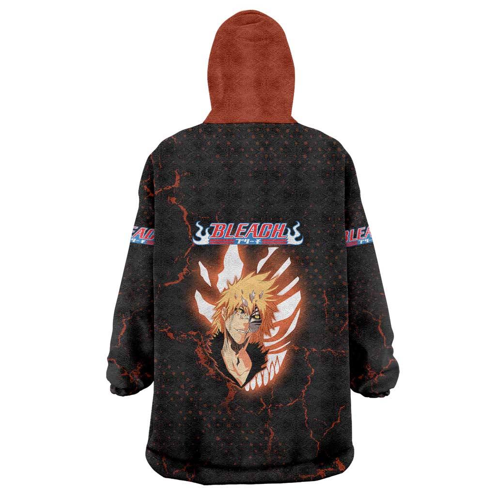 Ichigo Kurosaki Bleach Wearable Blanket Hoodie Fiery Anime Grunge Aesthetic