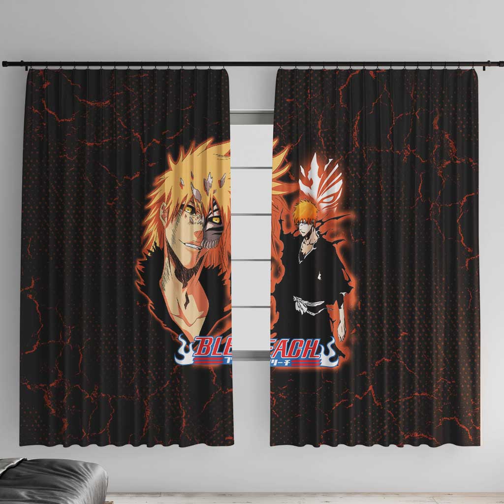 Ichigo Kurosaki Bleach Window Curtain Fiery Anime Grunge Aesthetic