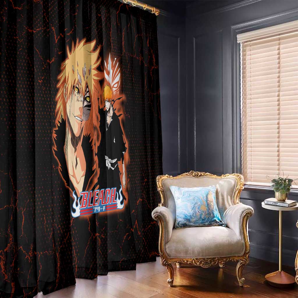 Ichigo Kurosaki Bleach Window Curtain Fiery Anime Grunge Aesthetic