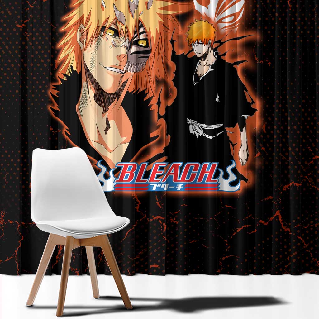 Ichigo Kurosaki Bleach Window Curtain Fiery Anime Grunge Aesthetic