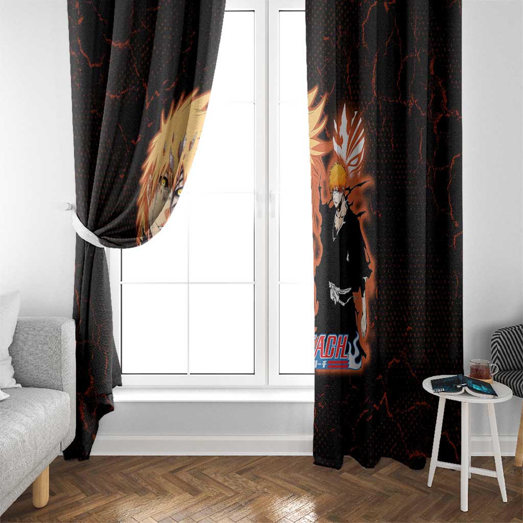 Ichigo Kurosaki Bleach Window Curtain Fiery Anime Grunge Aesthetic
