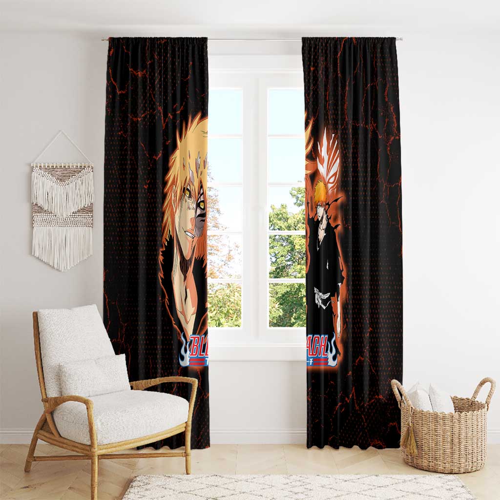 Ichigo Kurosaki Bleach Window Curtain Fiery Anime Grunge Aesthetic