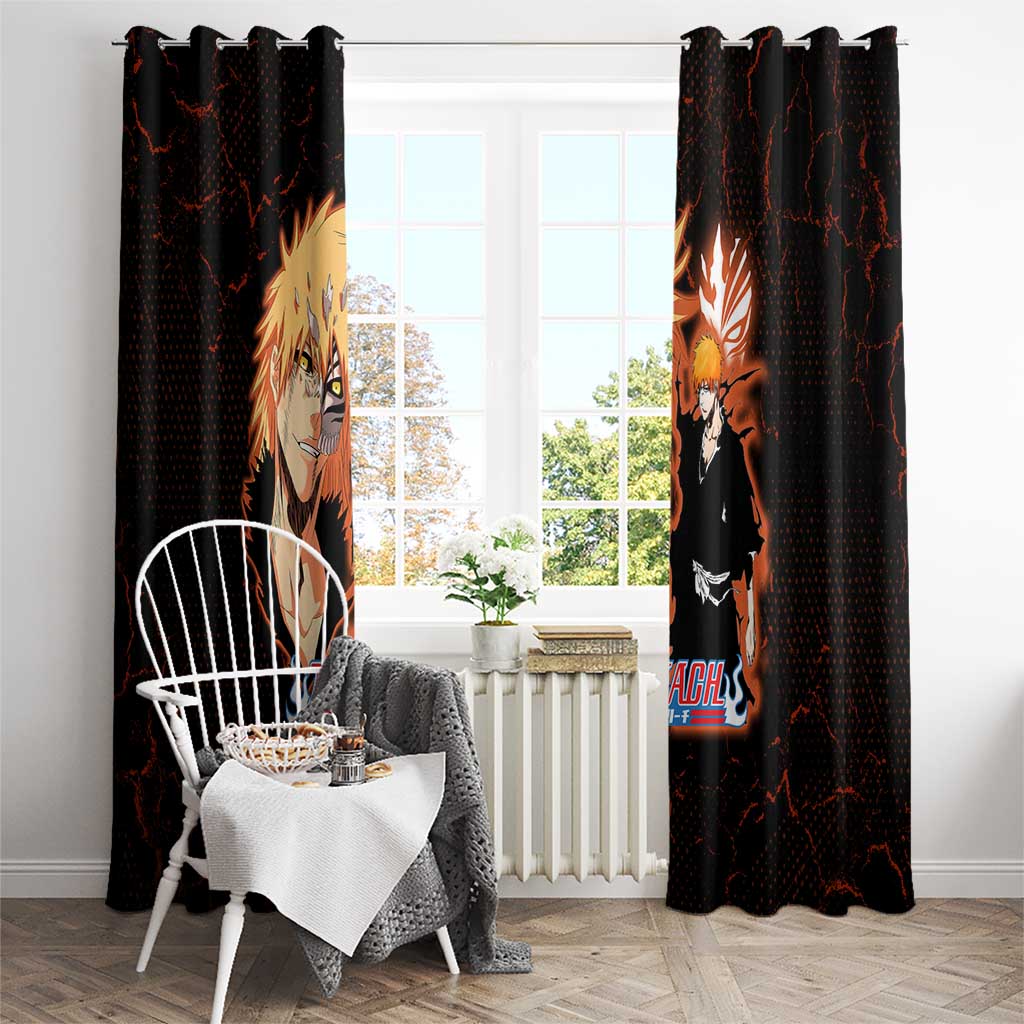 Ichigo Kurosaki Bleach Window Curtain Fiery Anime Grunge Aesthetic