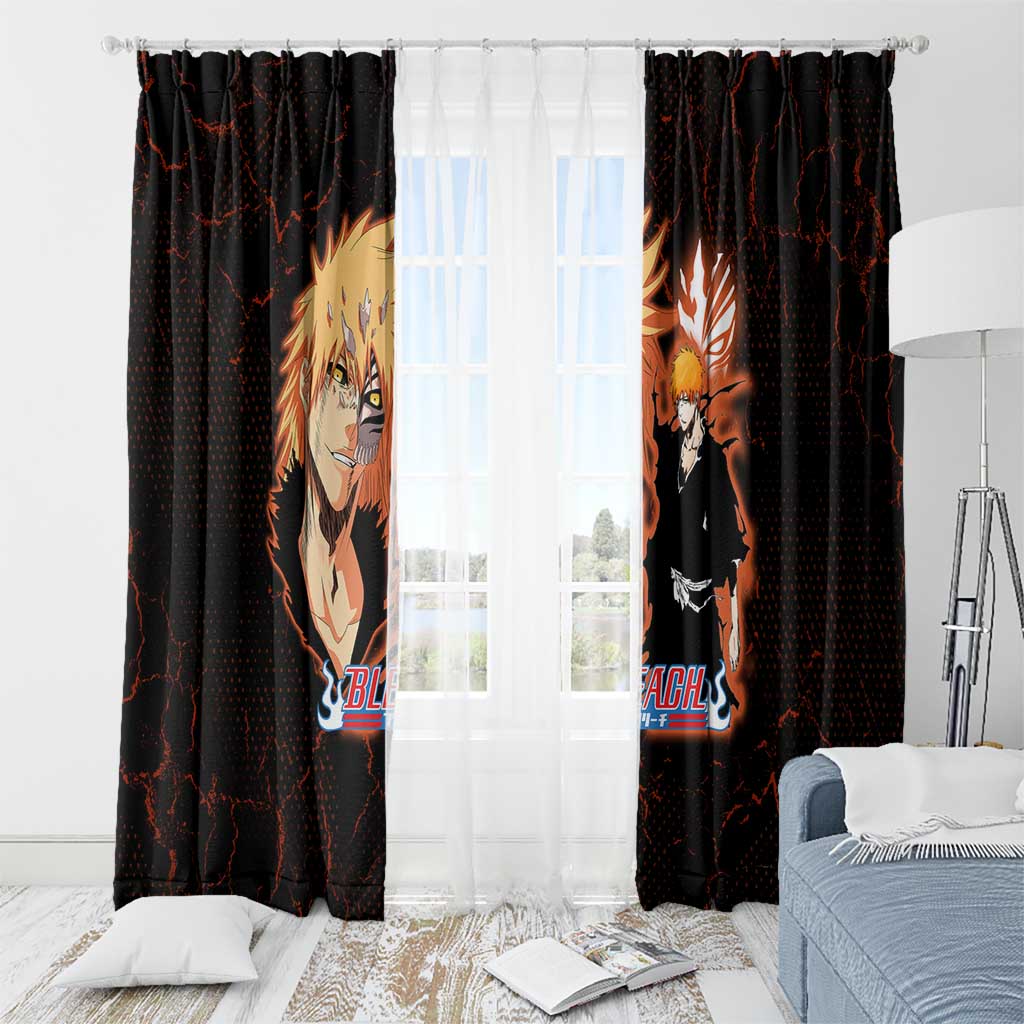 Ichigo Kurosaki Bleach Window Curtain Fiery Anime Grunge Aesthetic