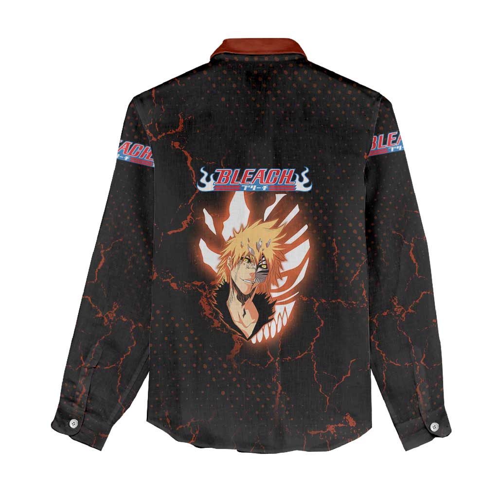 Ichigo Kurosaki Bleach Women Casual Shirt Fiery Anime Grunge Aesthetic