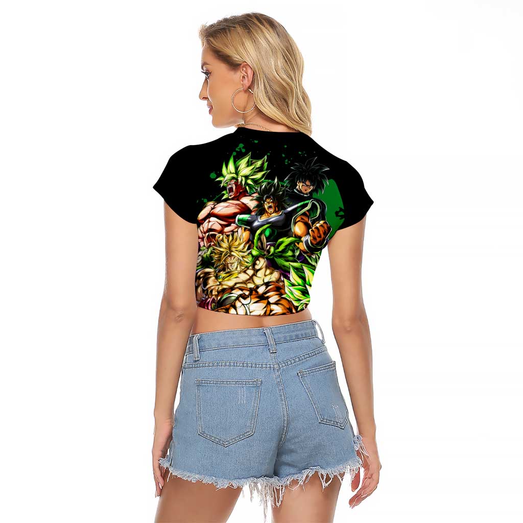Broly - Dragon Ball Raglan Cropped T Shirt Anime Style