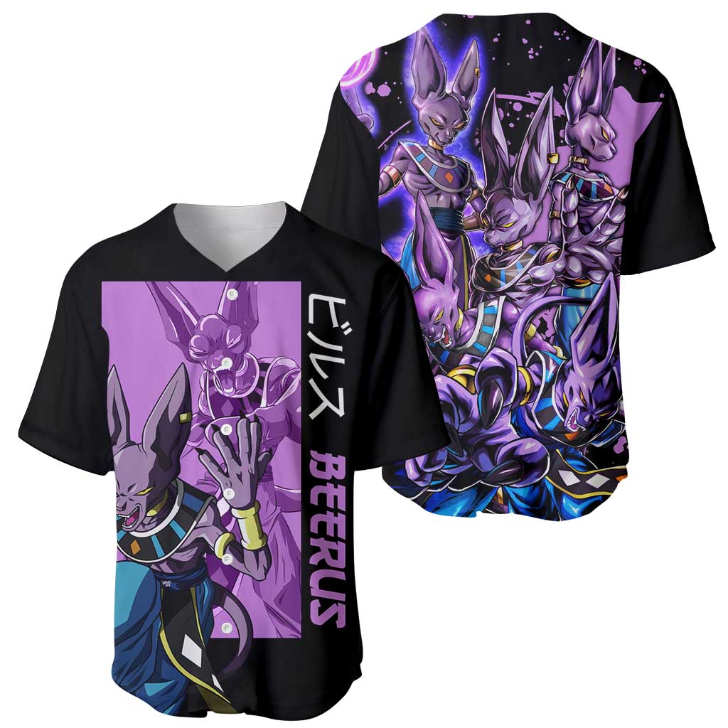 Beerus - Dragon Ball Baseball Jersey Anime Style