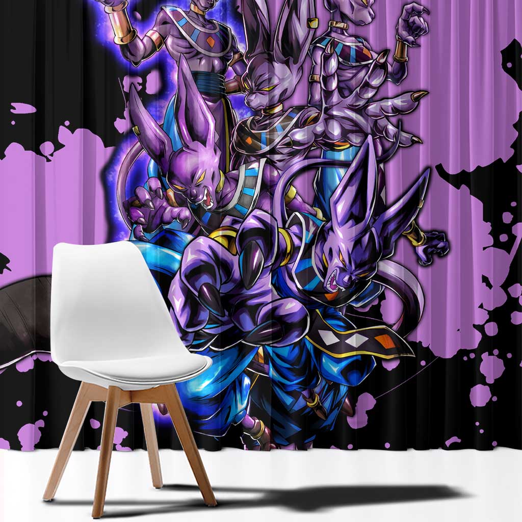 Beerus - Dragon Ball Window Curtain Anime Style