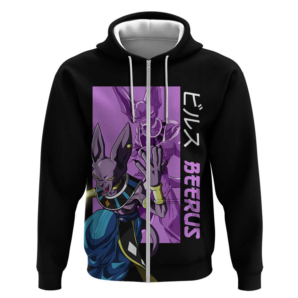Beerus - Dragon Ball Zip Hoodie Anime Style