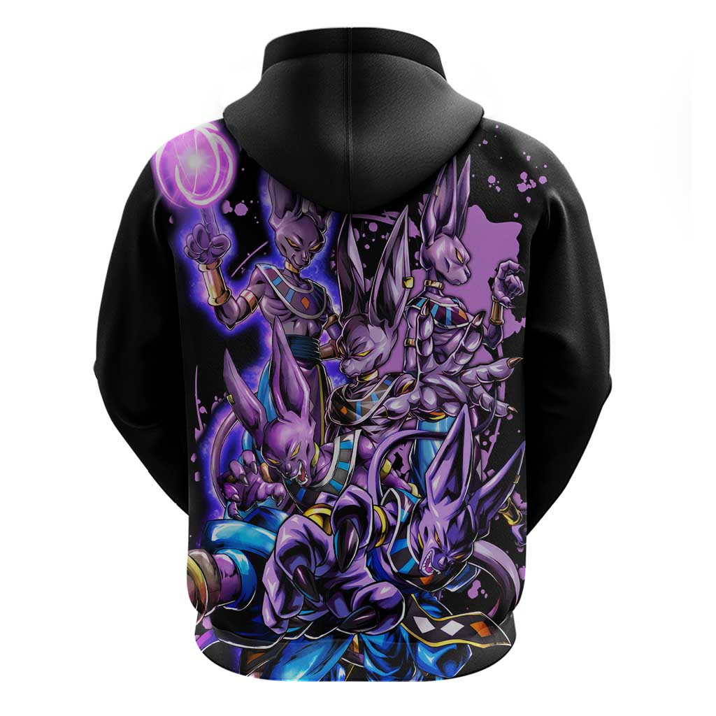 Beerus - Dragon Ball Zip Hoodie Anime Style