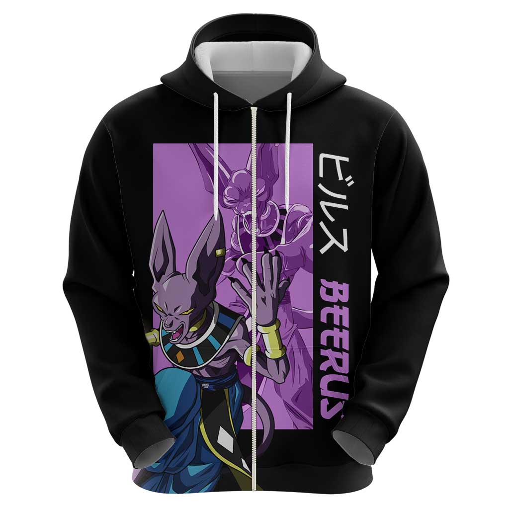 Beerus - Dragon Ball Zip Hoodie Anime Style