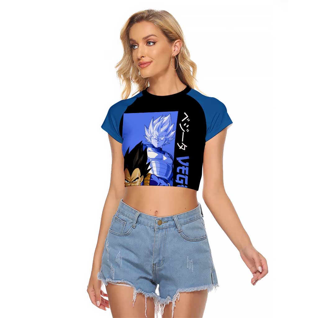 Vegeta - Dragon Ball Raglan Cropped T Shirt Anime Style