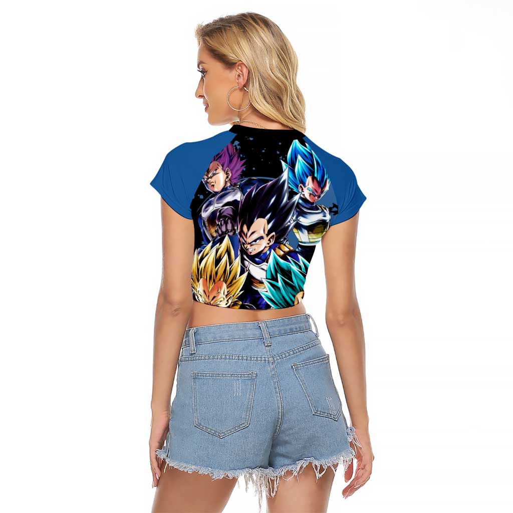 Vegeta - Dragon Ball Raglan Cropped T Shirt Anime Style