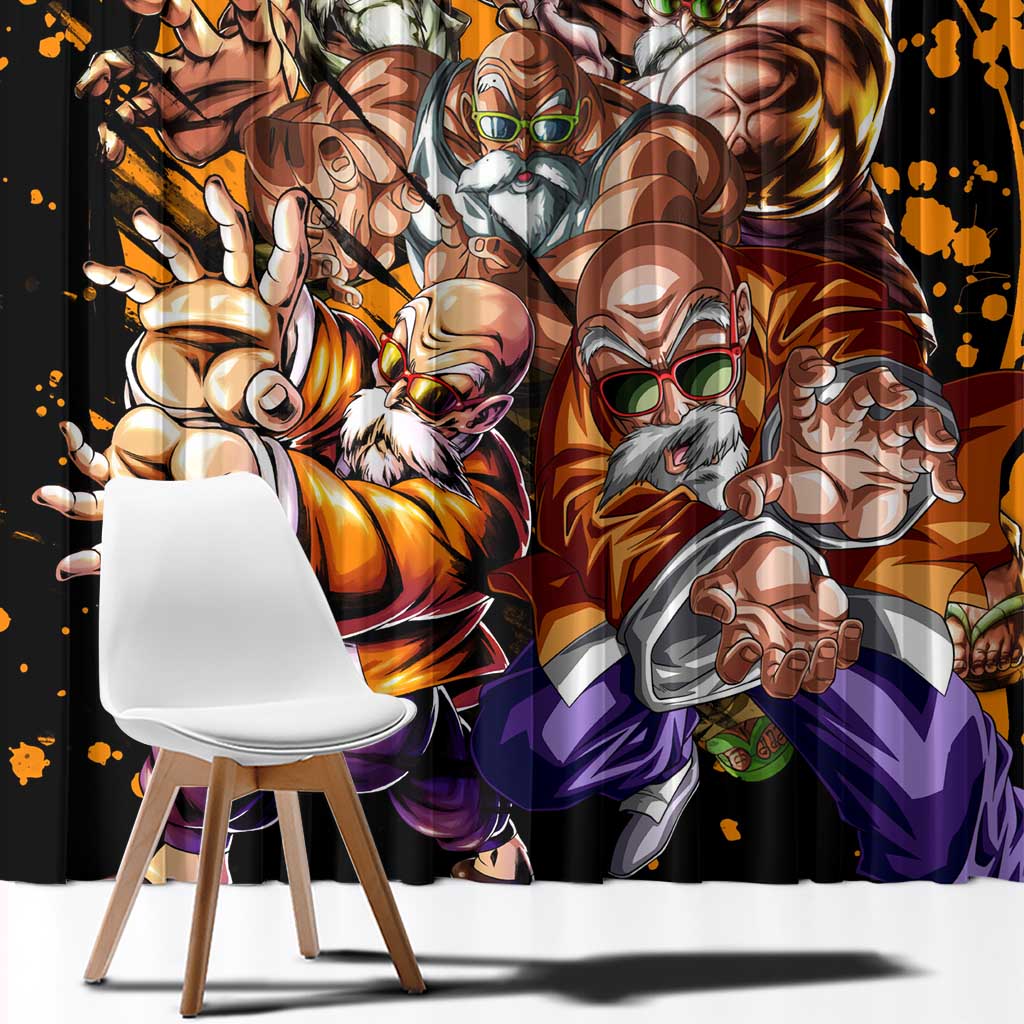 Master Roshi - Dragon Ball Z Window Curtain Anime Style
