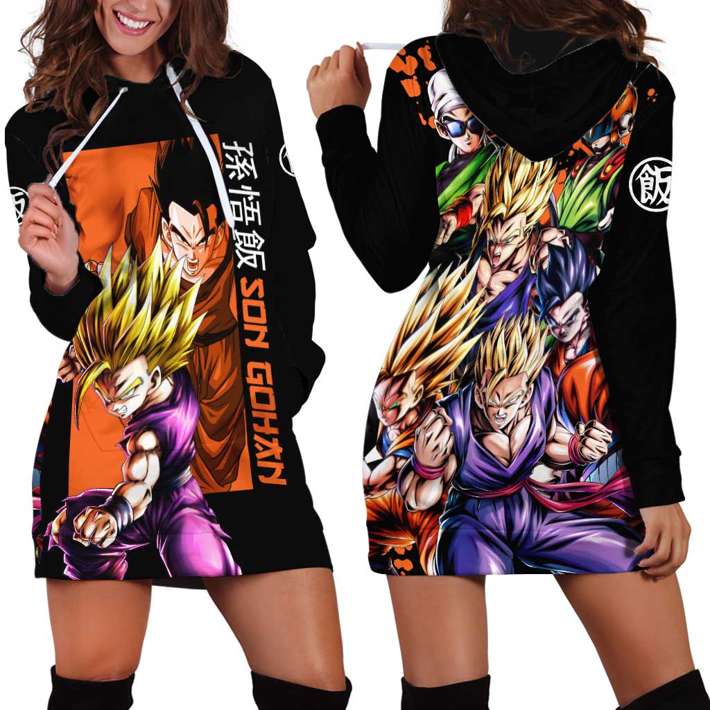 Son Gohan - Dragon Ball Hoodie Dress Anime Style