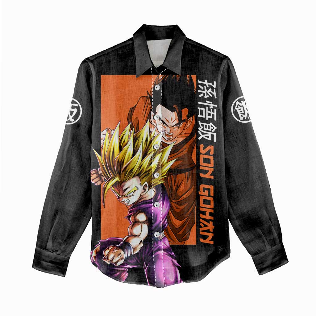 Son Gohan - Dragon Ball Women Casual Shirt Anime Style