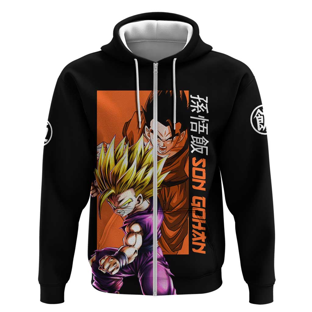 Son Gohan - Dragon Ball Zip Hoodie Anime Style