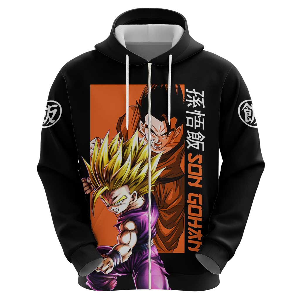 Son Gohan - Dragon Ball Zip Hoodie Anime Style