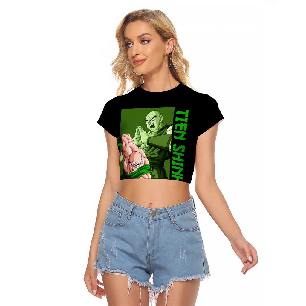 Tien Shinhan - Dragon Ball Z Raglan Cropped T Shirt Anime Style