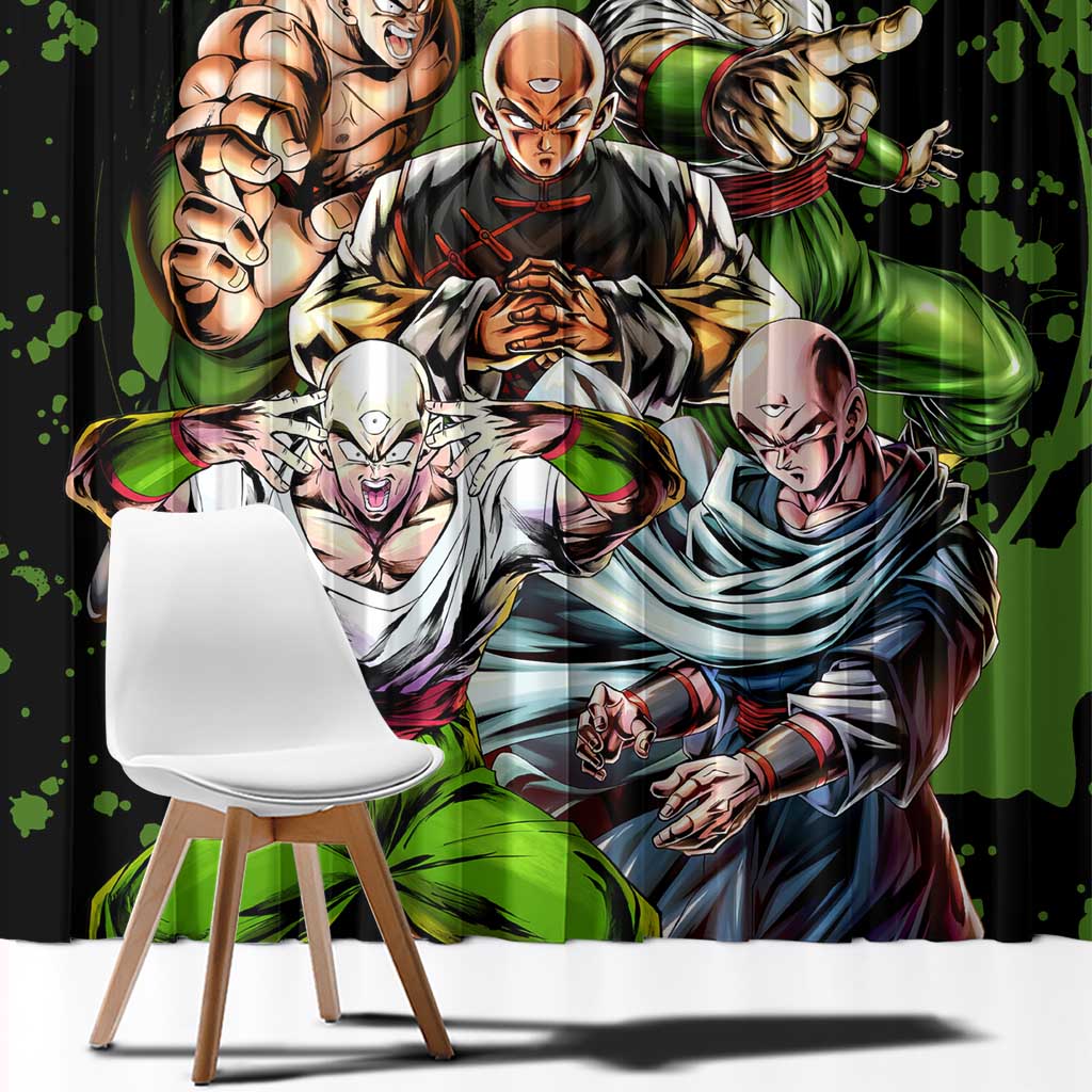 Tien Shinhan - Dragon Ball Z Window Curtain Anime Style