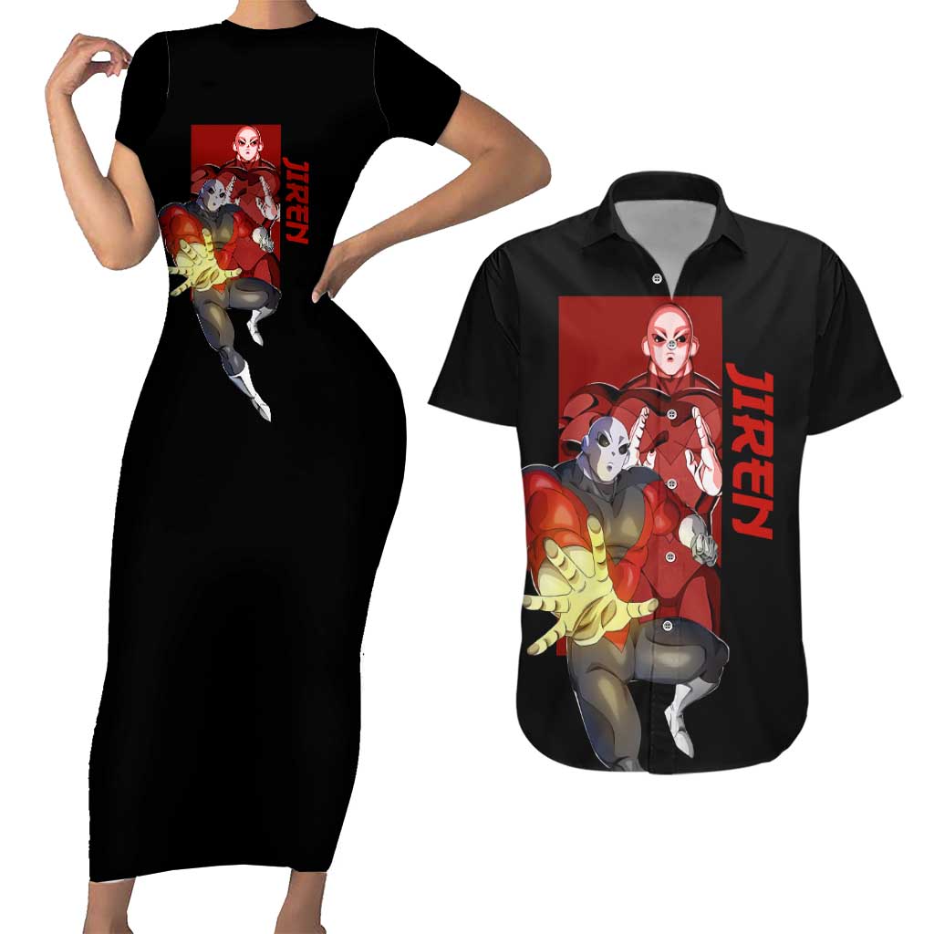 Jiren - Dragon Ball Couples Matching Short Sleeve Bodycon Dress and Hawaiian Shirt Anime Style