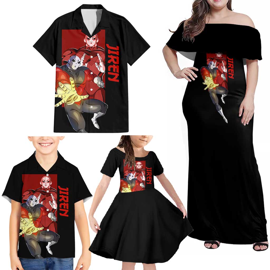 Jiren - Dragon Ball Family Matching Off Shoulder Maxi Dress and Hawaiian Shirt Anime Style