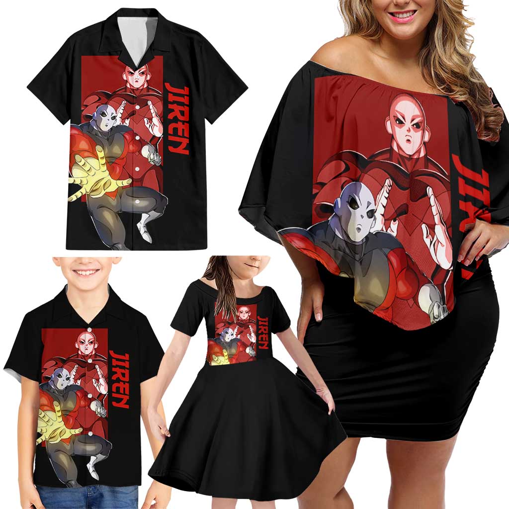 Jiren - Dragon Ball Family Matching Off Shoulder Short Dress and Hawaiian Shirt Anime Style