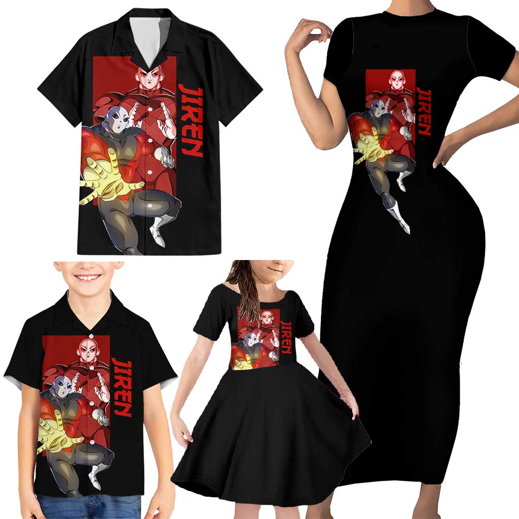 Jiren - Dragon Ball Family Matching Short Sleeve Bodycon Dress and Hawaiian Shirt Anime Style