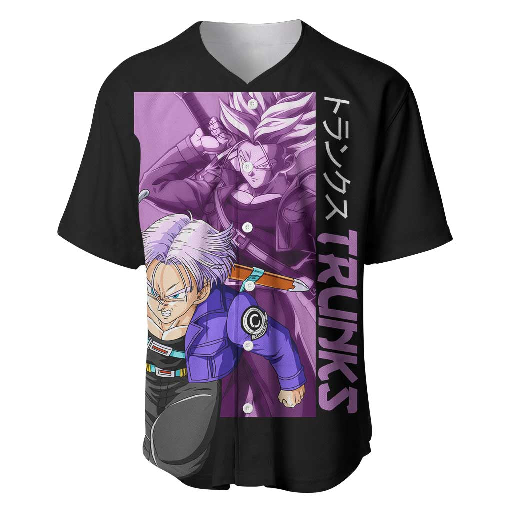 Trunks - Dragon Ball Z Baseball Jersey Anime Style